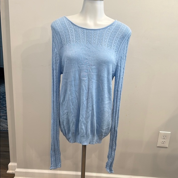 Basic Editions Light Blue Crew Neck Sweater - Picture 2 of 9